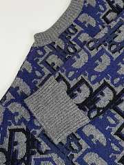 Colestore Dior Oblique Sweater Gray Wool Jacquard - 5