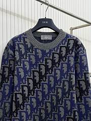 Colestore Dior Oblique Sweater Gray Wool Jacquard - 2