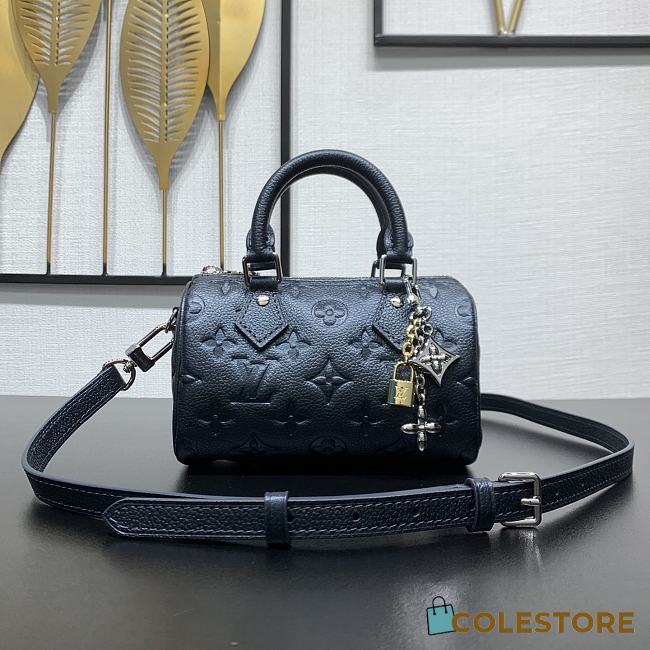 Colestore Louis Vuitton Nano Speedy Monogram Empreinte Navy M26510 16 x 7.5 x 10cm  - 1