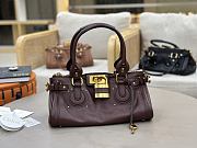 Colestore Chloé Paddington Bag In Grained Leather Grenat 36x18x16cm - 1