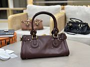 Colestore Chloé Paddington Bag In Grained Leather Grenat 36x18x16cm - 5