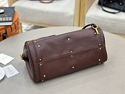 Colestore Chloé Paddington Bag In Grained Leather Grenat 36x18x16cm - 3