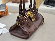Colestore Chloé Paddington Bag In Grained Leather Grenat 36x18x16cm - 4