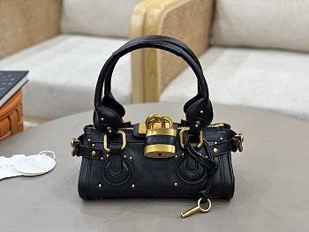 Colestore Chloé Small Paddington Bag In Grained Leather Black 26x12x12cm