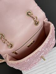Colestore Chanel Backpack Quilted Sequins & Gold-Tone Metal Pink 19x19x5.5cm - 4