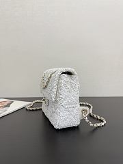 Colestore Chanel Backpack Quilted Sequins & Gold-Tone Metal White 19x19x5.5cm - 6