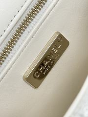 Colestore Chanel Backpack Quilted Sequins & Gold-Tone Metal White 19x19x5.5cm - 2