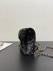 Colestore Chanel Backpack Quilted Sequins & Gold-Tone Metal Black 19x19x5.5cm - 6