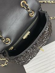 Colestore Chanel Backpack Quilted Sequins & Gold-Tone Metal Black 19x19x5.5cm - 2
