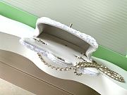 Colestore Chanel Flap bag Quilted Sequins & Gold-Tone Metal White 21x14x8cm - 3
