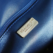 Colestore Chanel Flap bag Sequin & Gold Tone Plated Metal Blue Green Shaded 21x14x8cm - 5