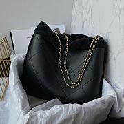	 Colestore Chanel 22 Bag Black Suede and Black Shearling 39x42x8cm - 5