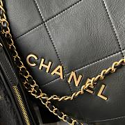 	 Colestore Chanel 22 Bag Black Suede and Black Shearling 39x42x8cm - 2