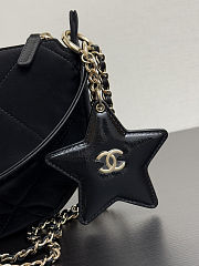 Colestore Chanel Clutch with strap Velvet Effect Nylon, Crinkled Effect Glossy Calfskin & Gold Metallic Black 15 x 22 x 6cm - 6