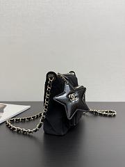 Colestore Chanel Clutch with strap Velvet Effect Nylon, Crinkled Effect Glossy Calfskin & Gold Metallic Black 15 x 21 x 7.5cm - 6