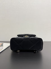 Colestore Chanel Backpack Suede & Gold Metal Black  22 x 22.5 x 8.5cm - 4