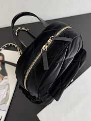 Colestore Chanel Backpack Suede & Gold Metal Black  22 x 22.5 x 8.5cm - 3