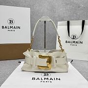 Colestore Balmain Mini Anthem bag in White Leather 30x9x12cm - 1