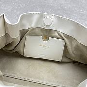 Colestore Balmain Mini Anthem bag in White Leather 30x9x12cm - 6