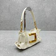 Colestore Balmain Mini Anthem bag in White Leather 30x9x12cm - 5