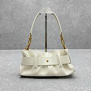 Colestore Balmain Mini Anthem bag in White Leather 30x9x12cm - 4