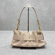 Colestore Balmain Mini Anthem bag in Beige Leather 30x9x12cm - 6