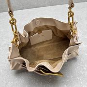 Colestore Balmain Mini Anthem bag in Beige Leather 30x9x12cm - 5
