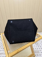 Colestore The Row Park Tote Three Canvas Bag in Cotton and Leather Black/Blue 25x24x28cm - 3