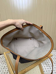 Colestore The Row Park Tote Three Canvas Bag in Cotton and Leather Brown/Beige/Cuir 25x24x28cm - 5