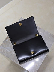 Colestore YSL Saint Laurent Small Kate Suede Shoulder Bag In Brown And Black 20x13.5x6cm - 2