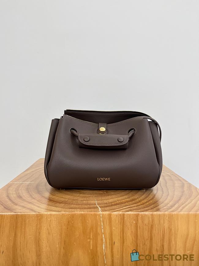 Colestore Loewe Small Madrid bag in Supple Calfskin Dark Brown 23.5x19x10cm - 1