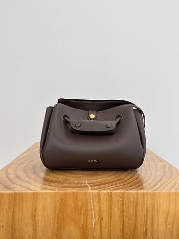Colestore Loewe Small Madrid bag in Supple Calfskin Dark Brown 23.5x19x10cm