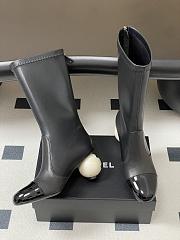 Colestore Chanel Mid-calf Boots Lambskin & Glossy Calfskin Black - 6