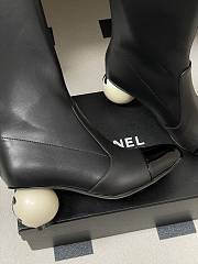 Colestore Chanel Mid-calf Boots Lambskin & Glossy Calfskin Black - 5