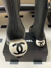 Colestore Chanel Mid-calf Boots Lambskin & Glossy Calfskin Black - 4