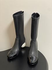 Colestore Chanel Mid-calf Boots Lambskin & Glossy Calfskin Black - 3