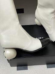 Colestore Chanel Mid-calf Boots Lambskin & Glossy Calfskin White - 3