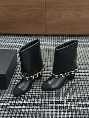 Colestore Chanel Low-Cut Boots Lambskin & Grosgrain Black - 6