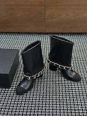Colestore Chanel Low-Cut Boots Lambskin & Grosgrain Black - 4