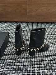 Colestore Chanel Low-Cut Boots Lambskin & Grosgrain Black - 5