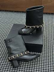 Colestore Chanel Low-Cut Boots Lambskin & Grosgrain Black - 2