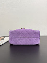 Colestore Chanel 25 Mini Handbag, Suede calfskin & Gold metal Purple  20 x 22 x 12.5cm - 6