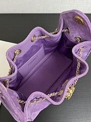 Colestore Chanel 25 Mini Handbag, Suede calfskin & Gold metal Purple  20 x 22 x 12.5cm - 2