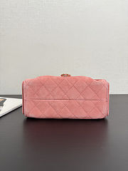 Colestore Chanel 25 Mini Handbag, Suede calfskin & Gold metal Pink 20 x 22 x 12.5cm - 5