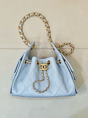 Colestore Chanel 25 Mini Handbag Grained Calfskin & Gold-Tone Metal Baby Blue 20x22x12.5cm - 1