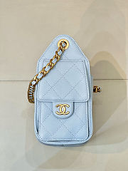 Colestore Chanel 25 Mini Handbag Grained Calfskin & Gold-Tone Metal Baby Blue 20x22x12.5cm - 6