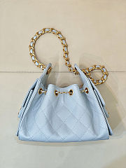 Colestore Chanel 25 Mini Handbag Grained Calfskin & Gold-Tone Metal Baby Blue 20x22x12.5cm - 4