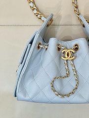 Colestore Chanel 25 Mini Handbag Grained Calfskin & Gold-Tone Metal Baby Blue 20x22x12.5cm - 2
