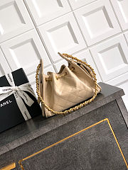 Colestore Chanel 25 Mini Handbag Grained Calfskin & Gold-Tone Metal Beige 20x22x12.5cm - 6