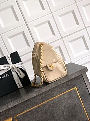 Colestore Chanel 25 Mini Handbag Grained Calfskin & Gold-Tone Metal Beige 20x22x12.5cm - 4